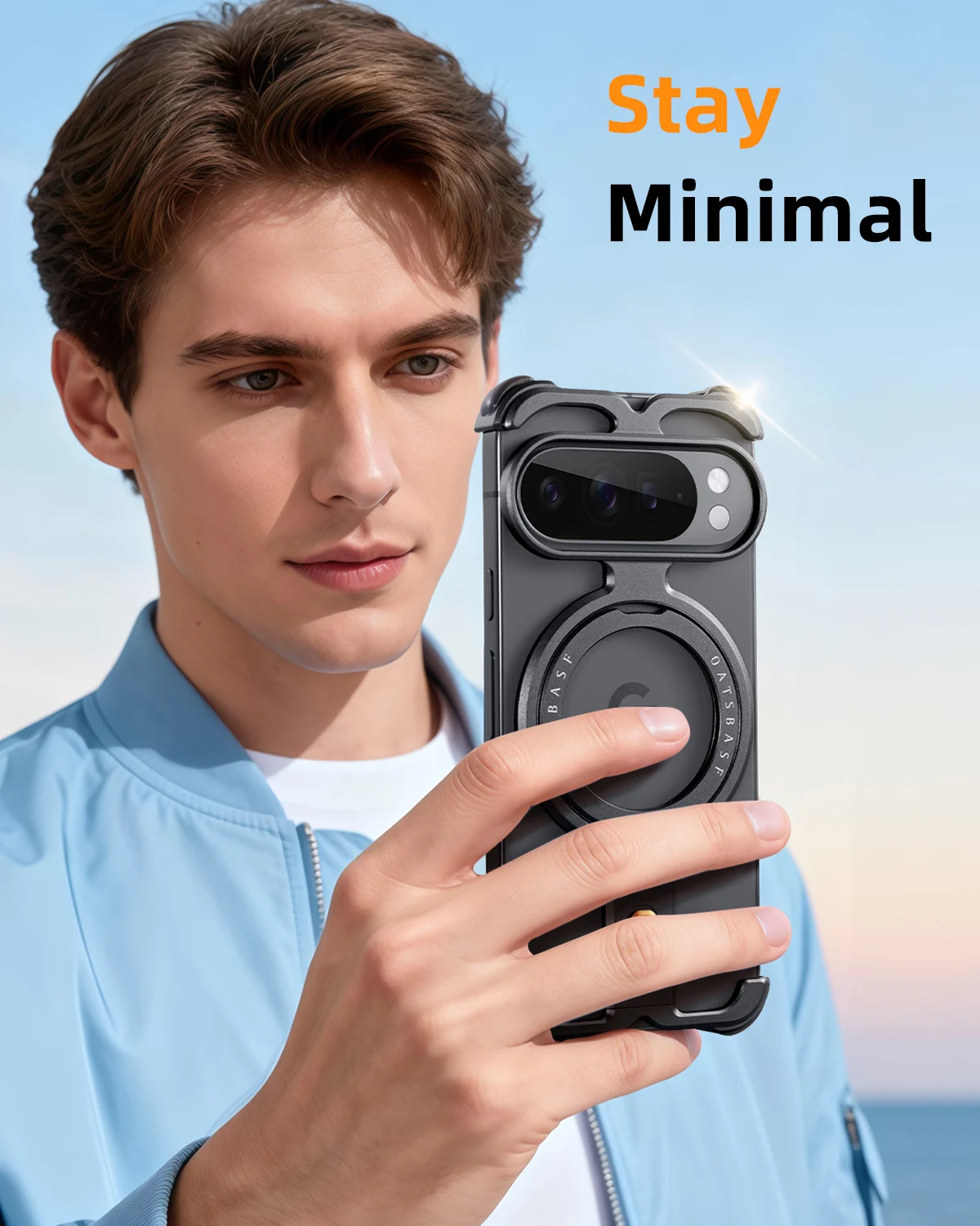 Eary Frame Case for Google Pixel 10/10 Pro/10 Pro XL/10 Pro Fold With Ring Stand 360°Rotating Holder Shockproof Drop Protection