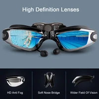 Swimming Goggles Professional Electroplate Goggles Anti Fog and UV Protection Swim Goggles Men Women No Leaking Swim Glasses 2