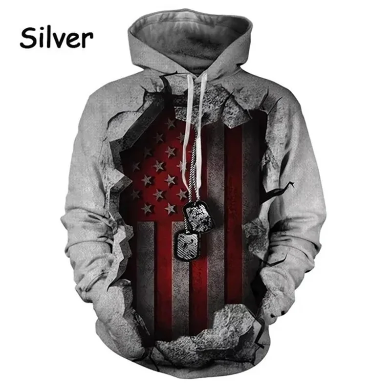 thumbnail image 1 of Sudadera con capucha con estampado 3D de la bandera estadounidense para hombre, sudaderas personalizadas para hombre, sudaderas de talla grande, novedad en sudaderas y sudaderas, 1 of 4