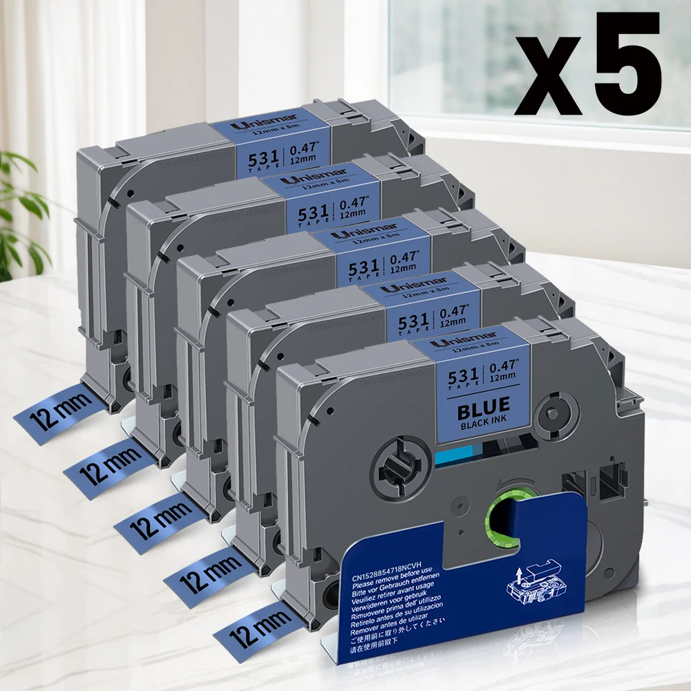 5PK Black on Blue