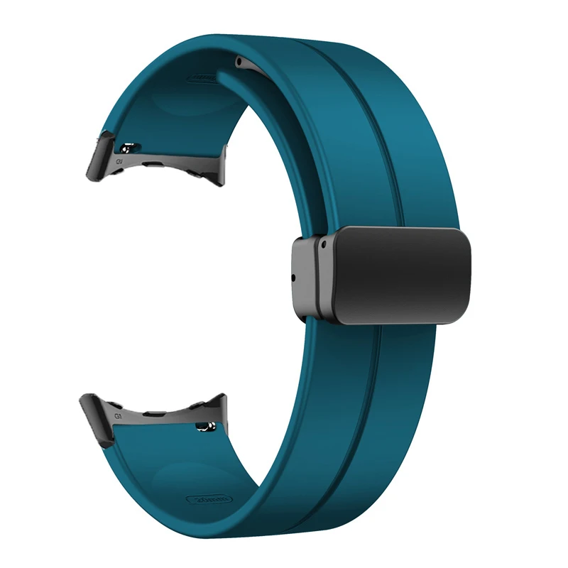 Silicone Magnetic Folding Buckle Sport Wristband Strap