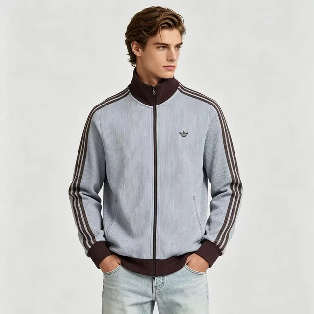 Adidas Originals Waffle Track Top Veste pour homme en tricot sport waffle coupe ample à manches longues Ky5770 1