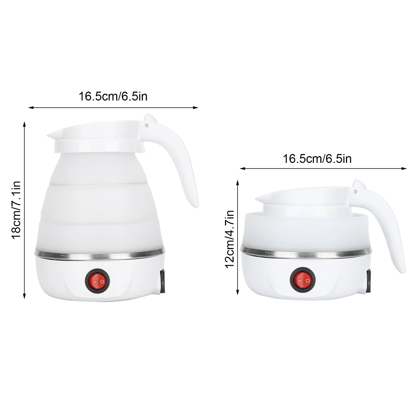 Folding Water Boiler Portable Silicone Household Electric Kettle 400W US Plug 110V 5