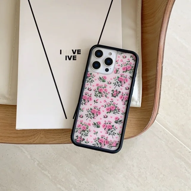 Wildflower 3D pink rose flowers Phone Case for iPhone 16 15