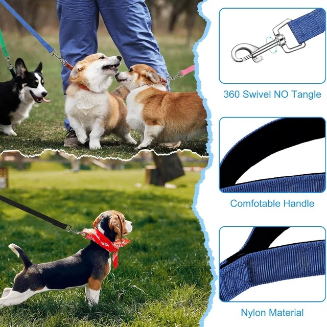 Solid Dog Leash For Large Dogs Pet Puppy Walking Training Lead Rope Big Dog Nylon Rope Long Leashes 3