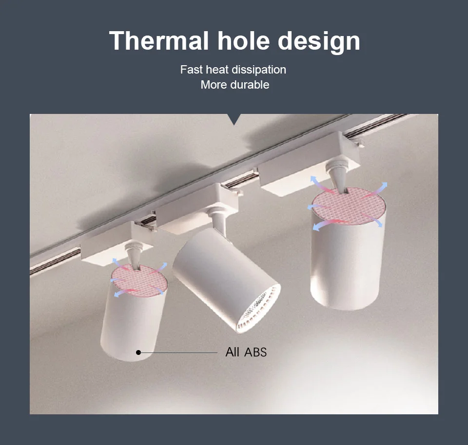 LED Track Light Spotlight AC175-265V 12W 20W 30W 40W Warm White Cool White ABS Material COB Chip Indoor Outdoor For Home Modern 2