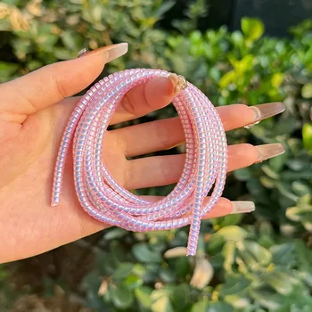 1 ม้วน 1.6m เลเซอร์สี USB ชาร์จข้อมูลป้องกันสายเคเบิล Anti-break ฤดูใบไม้ผลิเชือกป้องกันสายไฟเชือกหูฟัง Bobbin Winder 9