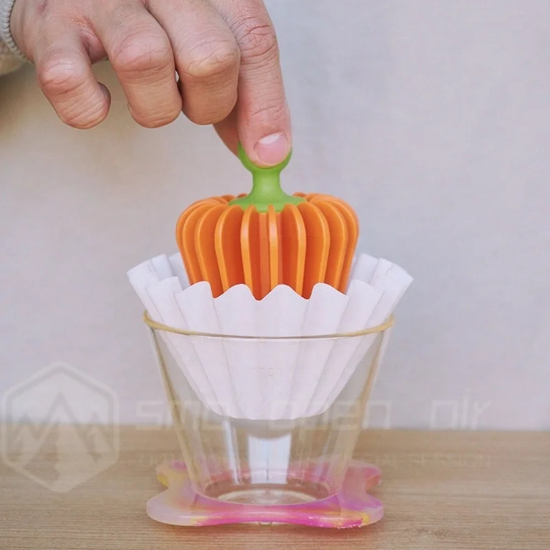 Coffee Filter Paper Assistant Cake Filter Cup 155 Paper Food Grade PP Material Pressure Dispenser