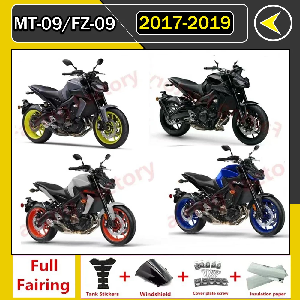 

ABS Injection mold Full Fairing Body Kit Fit For 2017 2018 2019 2020 For Yamaha MT09 FZ09 MT-09 Set MT 09 FZ 09 fairings