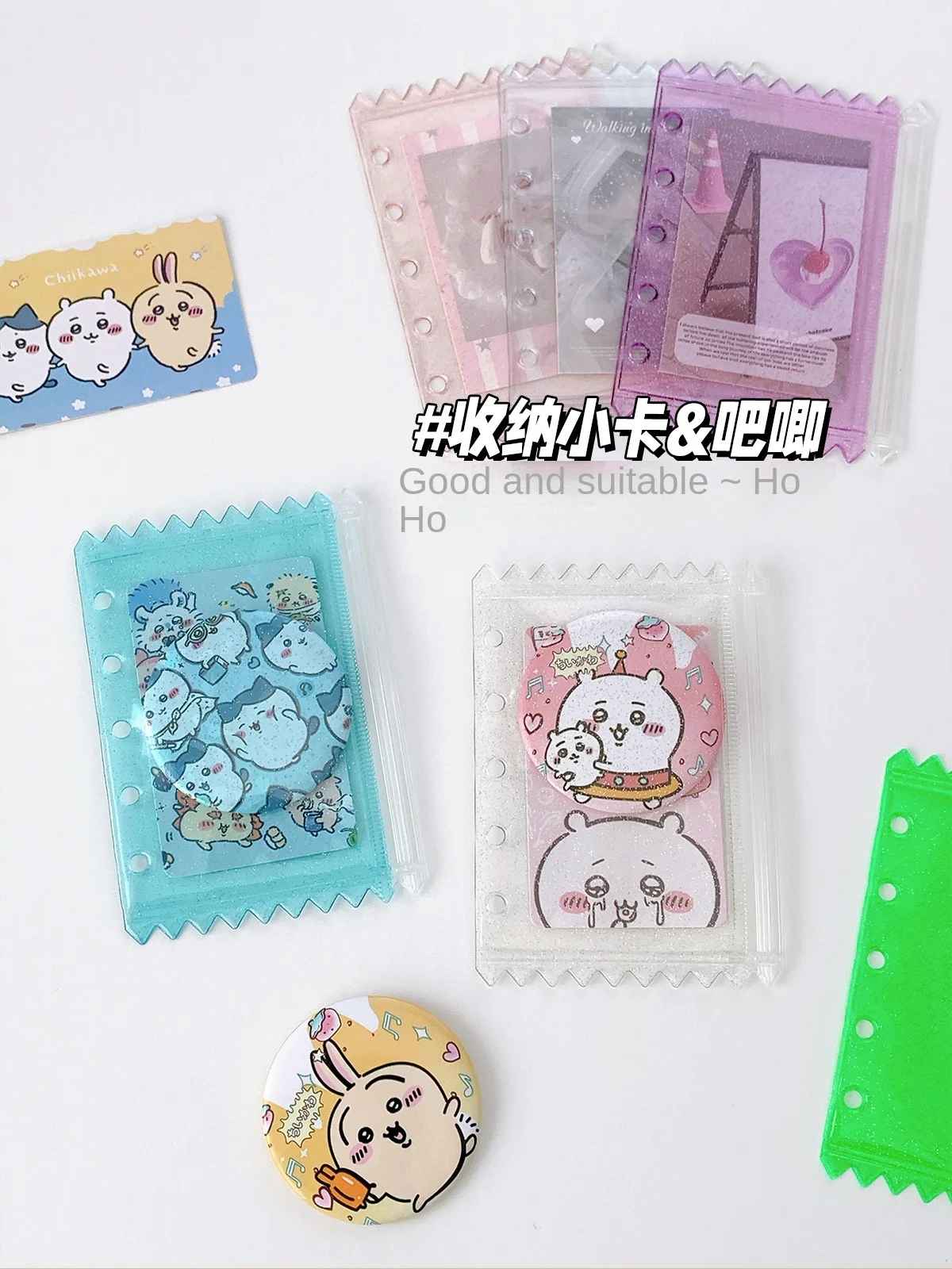 M5 5Holes Candy Colorful Binder Pocket Image 1