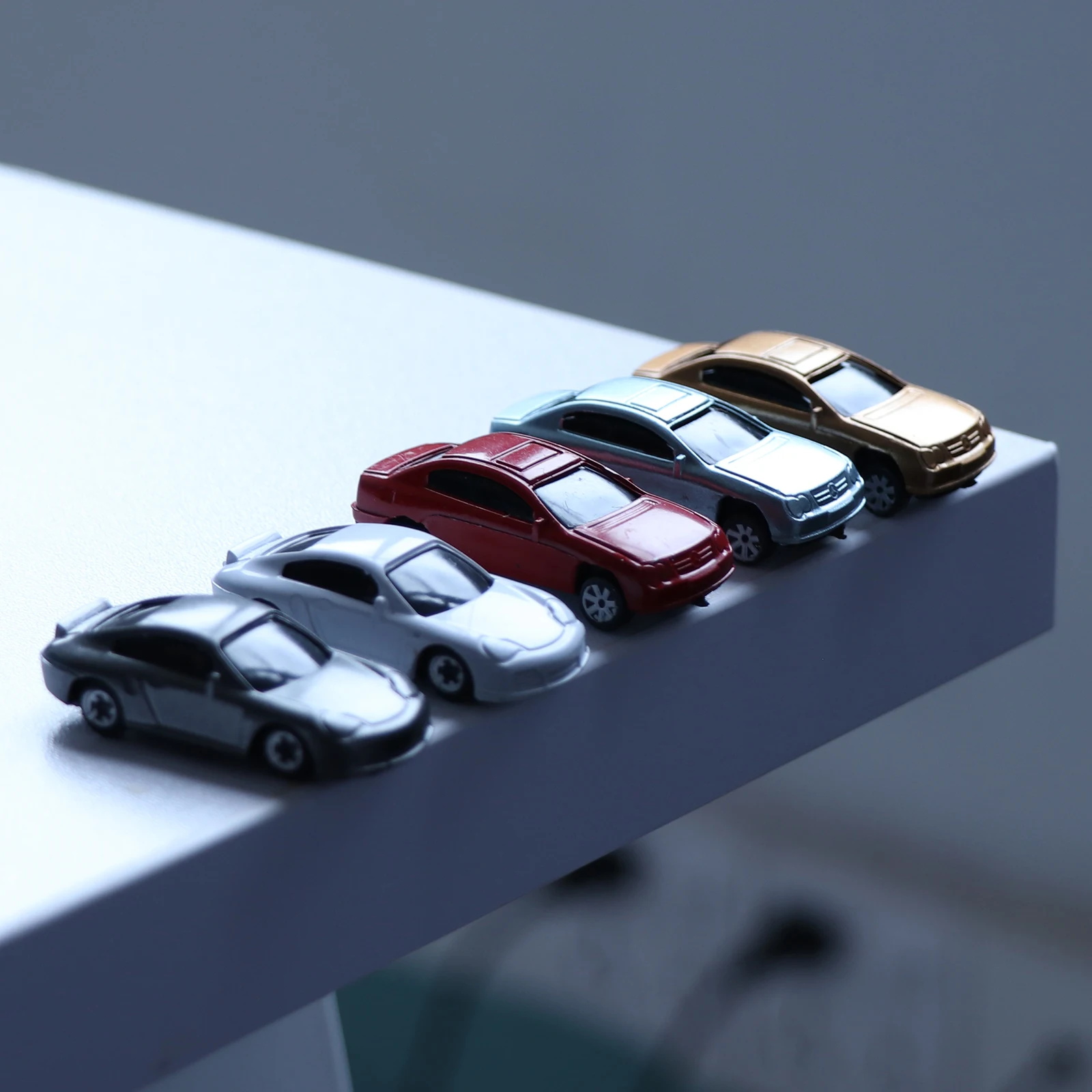 60Pcs Mini Model Painted Car 1:87 Scale Street Layout Miniature Vehicle 5