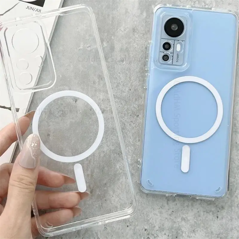 Cover Per Xiaomi 12 Pro Con Supporto Magnetico 360° | Custodia Anti-Caduta Con Anello Blu Cielo