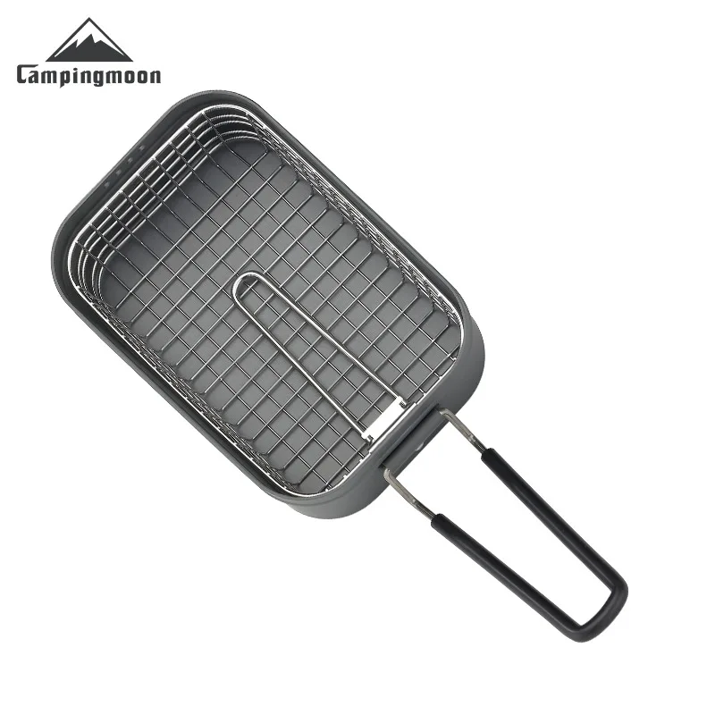 CAMPINGMOO Folding Stainless Steel Fry Basket – Outdoor Picnic Lunch Box 5