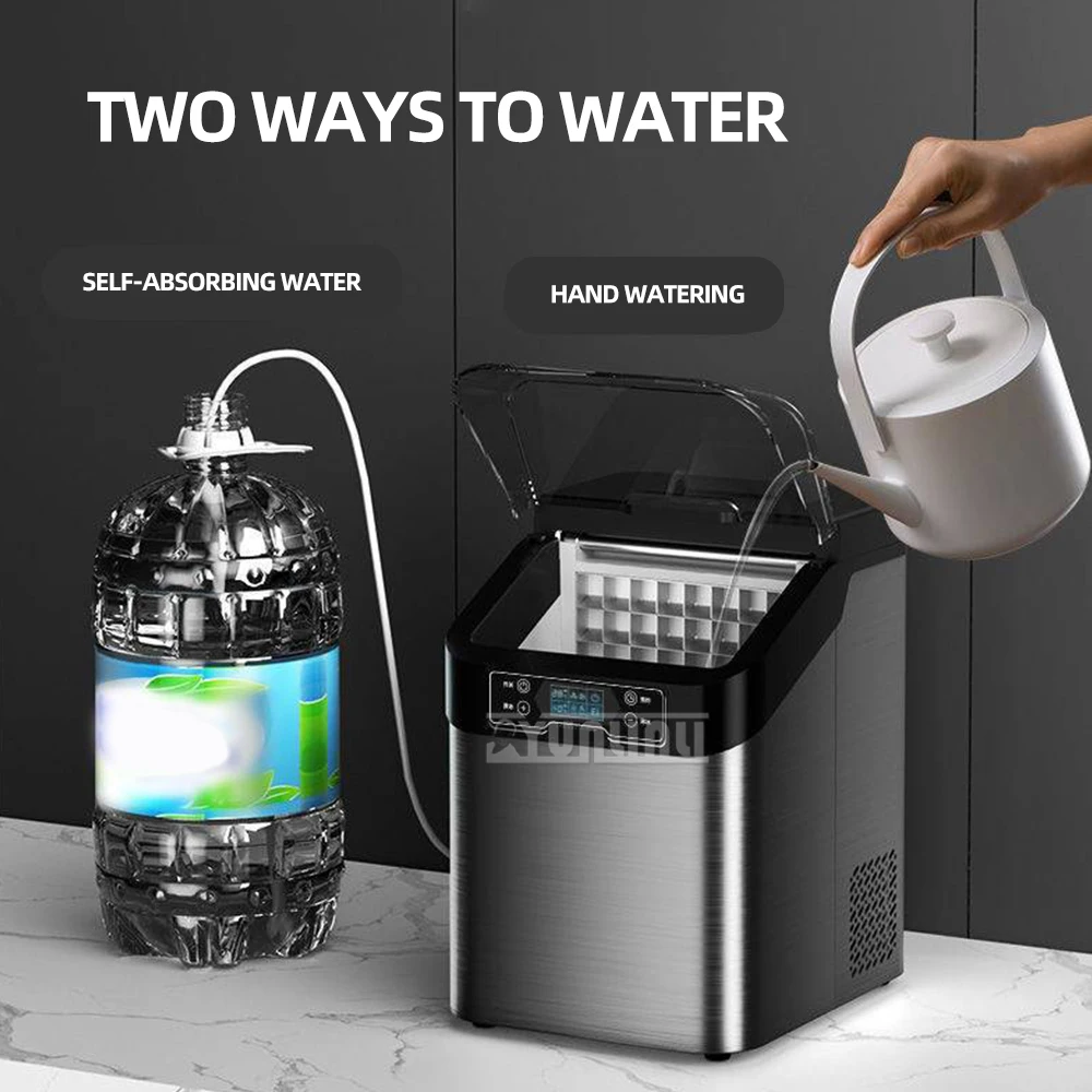 Commercial Desktop Ice Manufacturing Machine Mini Electric Ice Maker for Milk Tea Coffee Shop