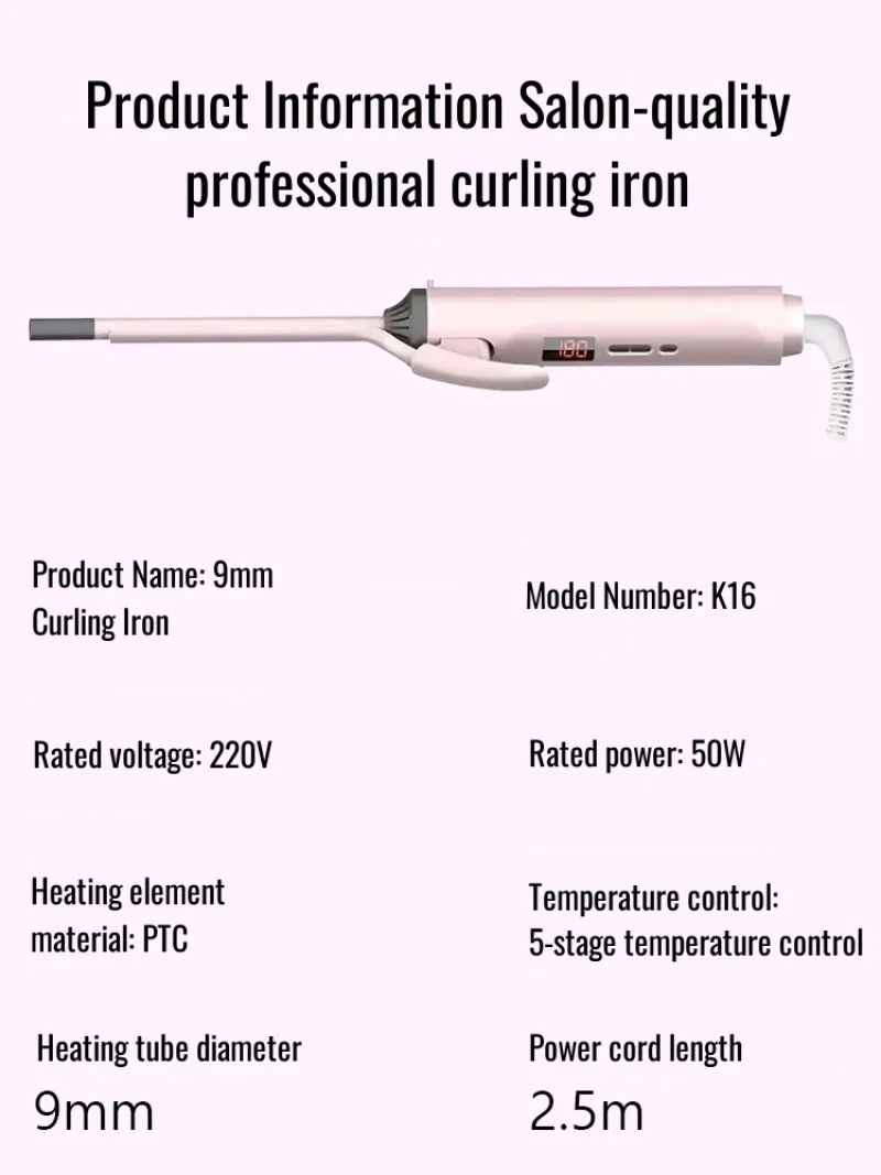 Men's and women's short hair curlers small electric iron