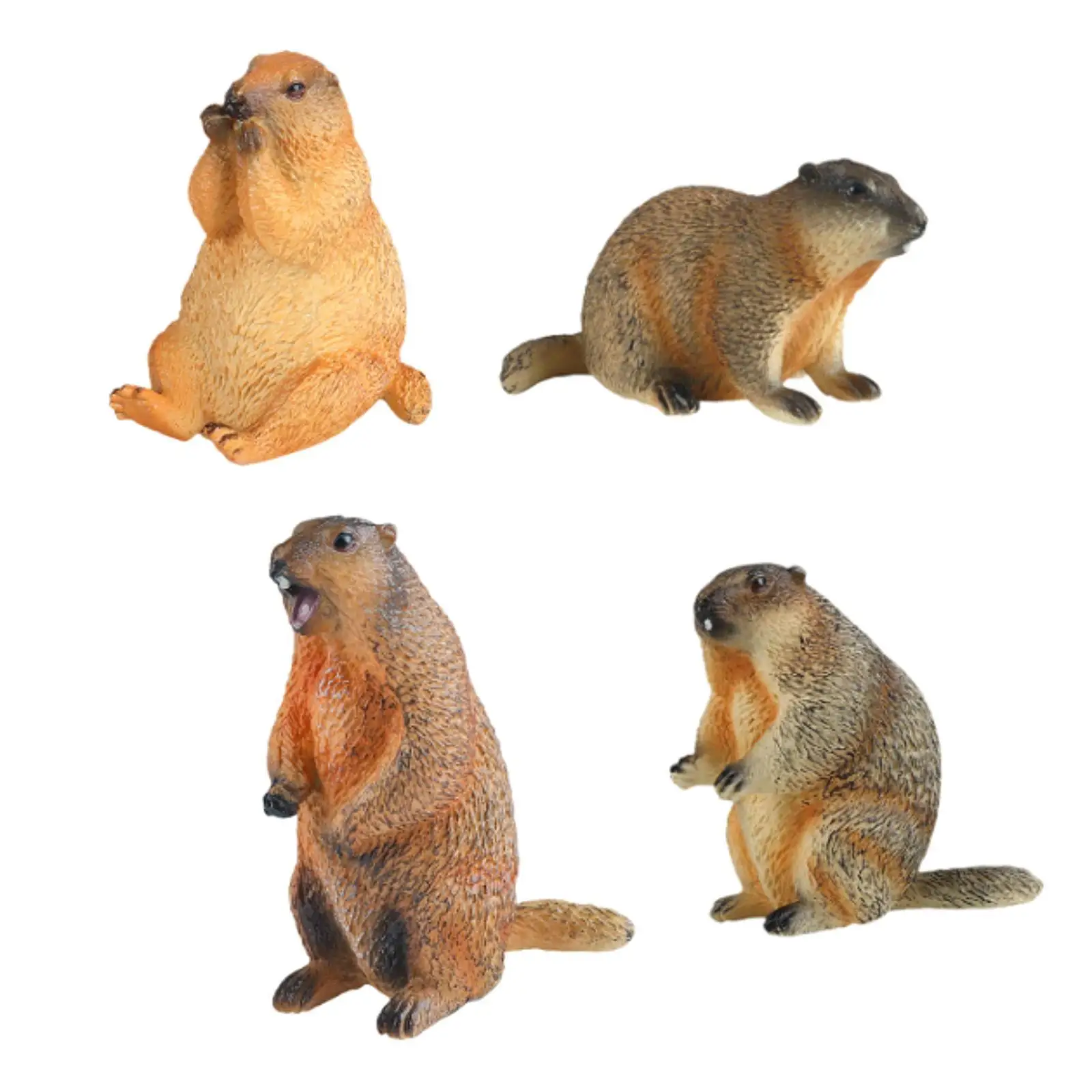 Groundhogs Action Figure Crafts Cognitive Toy for Children Kids Party Favors