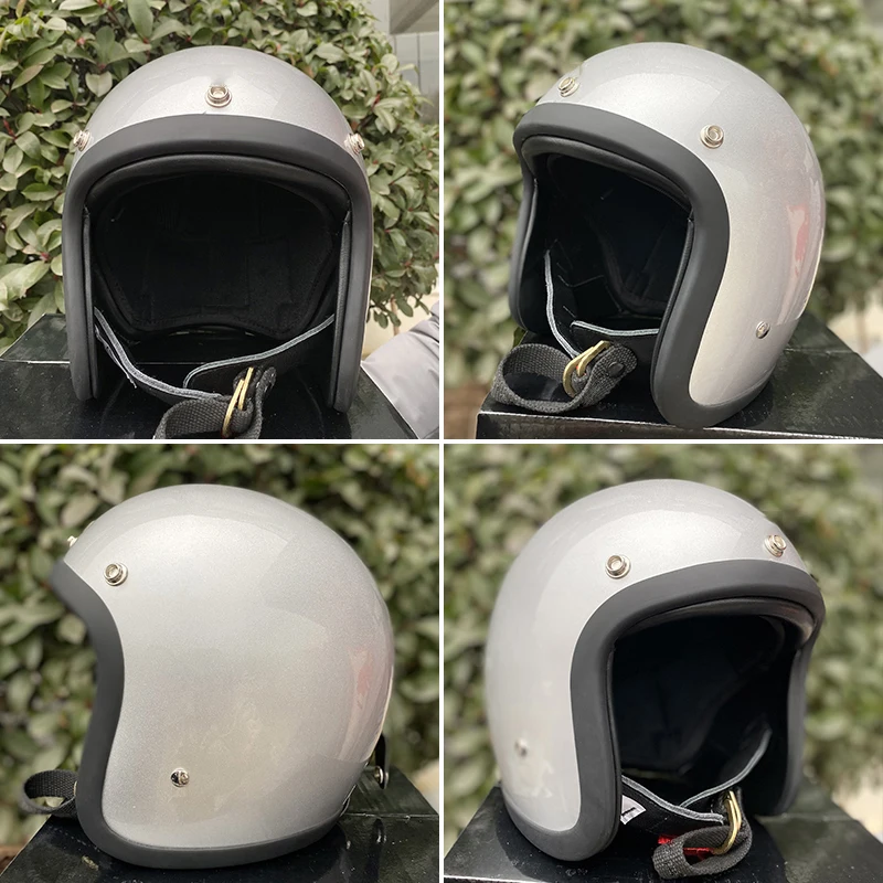 3/4 Open Helmet Jet Racer Vintage 500TX Motorcycle Helmet Scooter