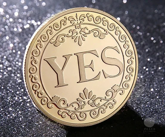 1PC Bronze Yes Or No Commemorative Coin Souvenir Non-Currency Game Prop Decision Coins Collection Decoration Crafts