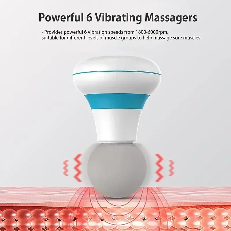 Handheld Muscle Massager Mini Massage Gun with 6 Adjustment Modes for Neck Shoulder and Back Massage to Relax the Body Massager