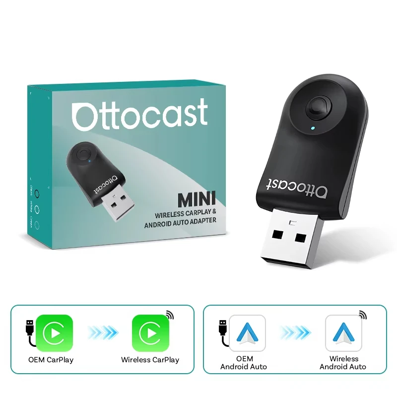 Ottocast MINI 2 ワイヤレスアダプター Amazon.com: OTTOCAST Mini 2, 2 in 1 Wireless Carplay Adapter
