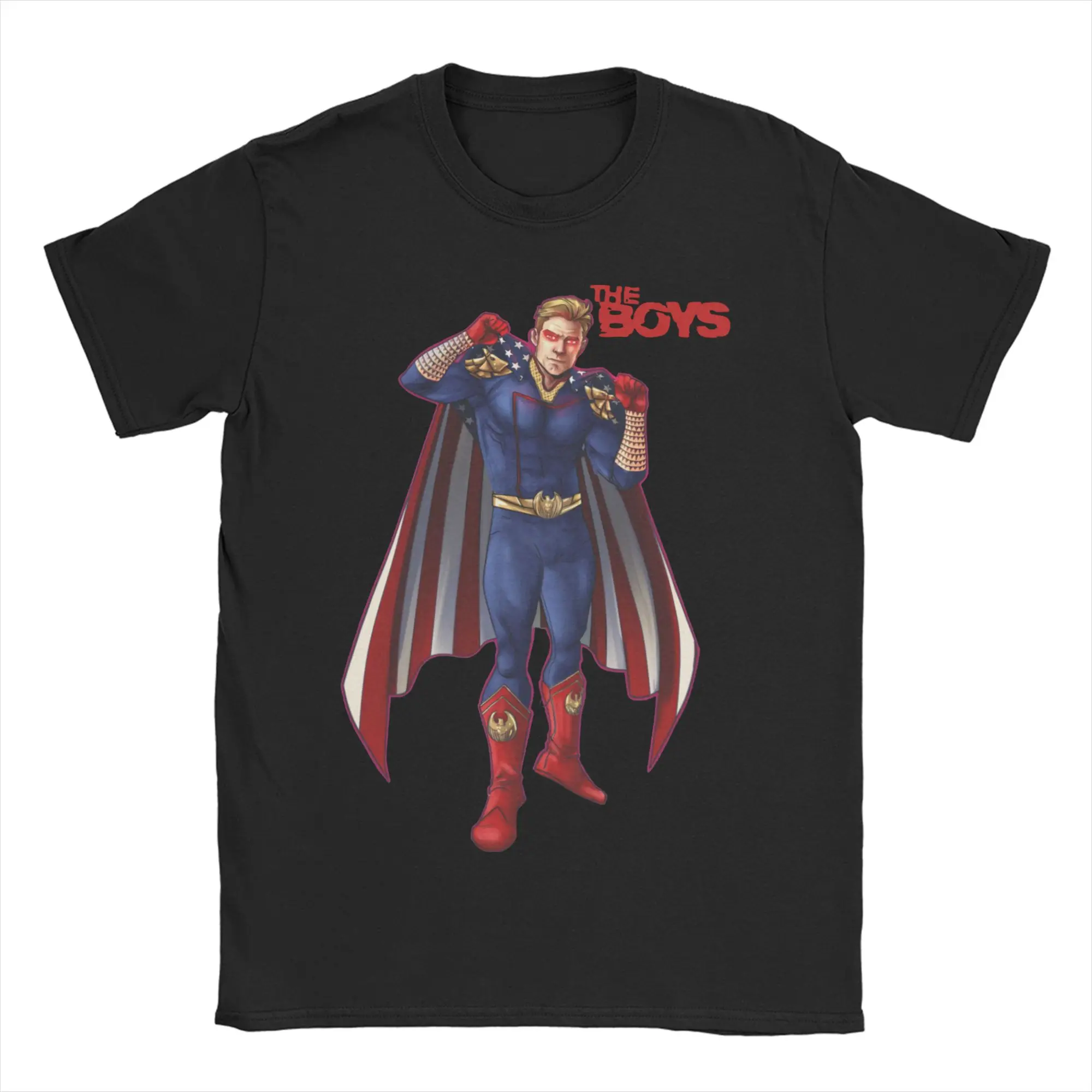 Homelander Laser Eyes Graphic Cotton Crewneck Tee - Unisex Short Sleeve Top