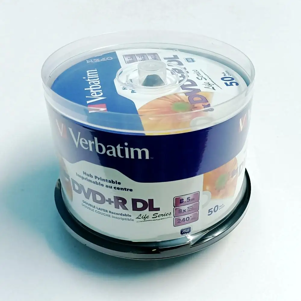 Blank media dvd+r 8.5gb dual layer d9 8x 240min