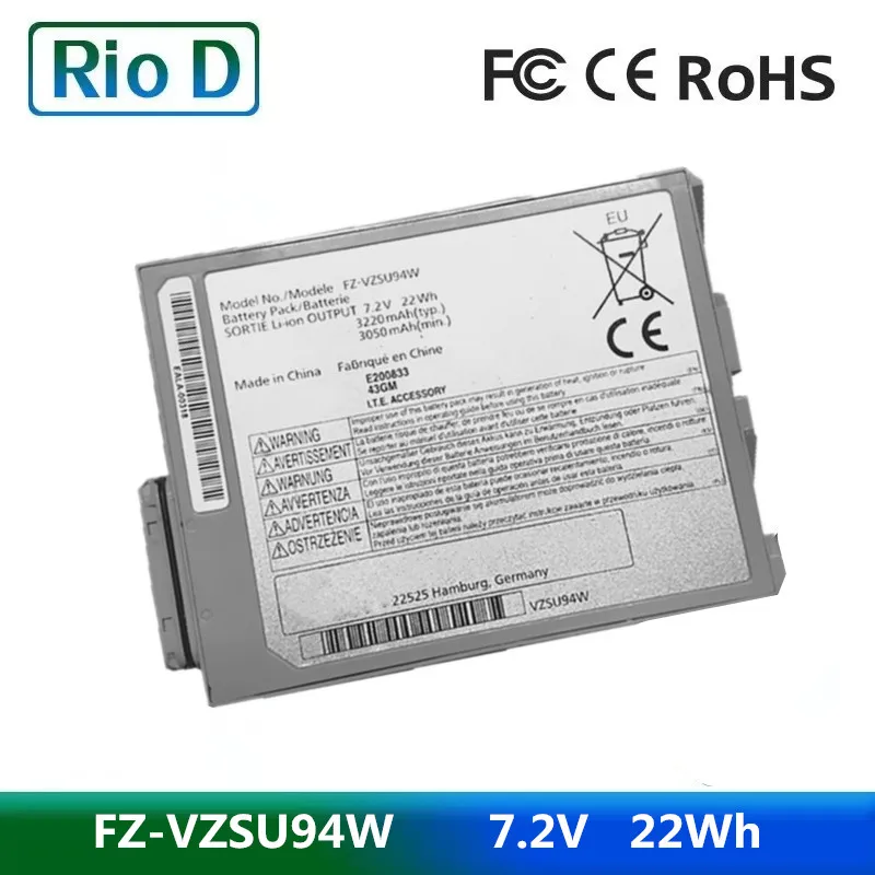 Nuovo Fz-Vzsu94W Vzsu95W Vzsu94 Vzsu94Js Batteria Per Laptop Per Panasonic Fz-M1 Fz-B2 Fz-M1C Fz M1 B2 M1C Toughpad 7.2V 22Wh
