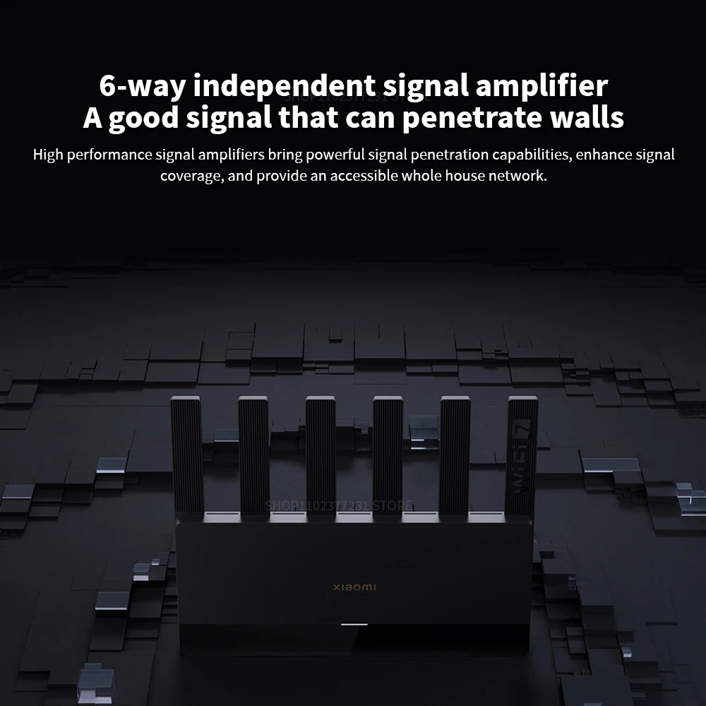 Wifi Router Xiaomi BE6500 Router Quad Nucleus 6500Mbps 2.5G Ethernet Port Dual Frequency 2.4/5GHz 6 Independent Signal Amplifiers Mesh Wifi7