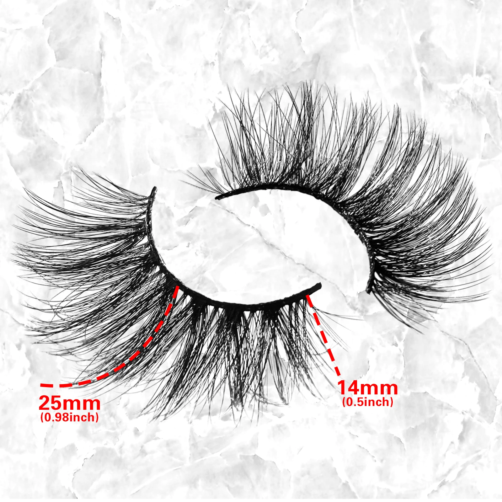 Description Picture 4 of item5D Mink Eyelashes Makeup Eyelashes 3D Mink Lashes Fluffy Soft Wispy Volume Thick Long Mink False Eyelashes