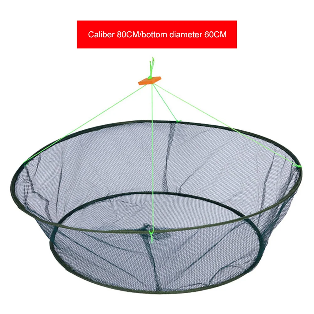 Foldable Drop Net Fishing Landing Prawn Bait Crab Shrimp Pier Harbour Pond  Mesh for Vertical Shore Use String Carrying Net Lift