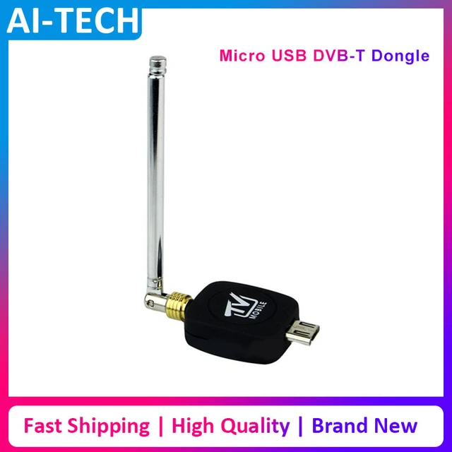 HD TV Receiver Mobile Digital TV Tuner USB DVB-T2 DVB-T with Micro Antenna  for