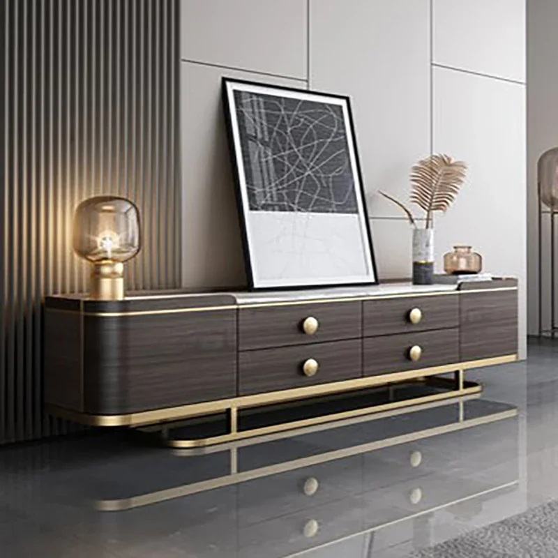 

Роскошный скандинавский кофейный столик, комбинированный набор для телевизора, гостиной, современный минималистичный Американский мраморный маленький квартир