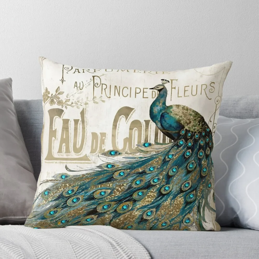 

Peacock Jewels Throw Pillow pillows decor home pillowcases for sofa cushions Luxury Cushion Cover Covers For Sofas