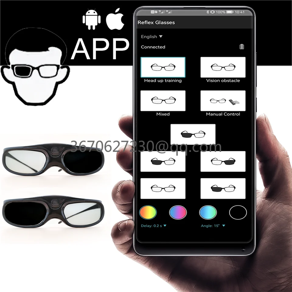 F Fityle Lunettes Stroboscopiques D'entraînement, Lunettes De Dribble, Sangle élastique Réglable, Lunettes Pour La Course, Le Baseball, Le