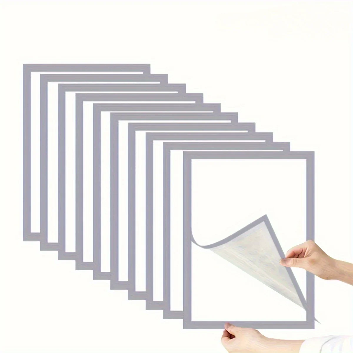 A4 Magnetic Picture Frames-Self-Adhesive Wall Mount for Diamond Art, Posters, Certificates, Maps & Stamps, Vertical Orientation.