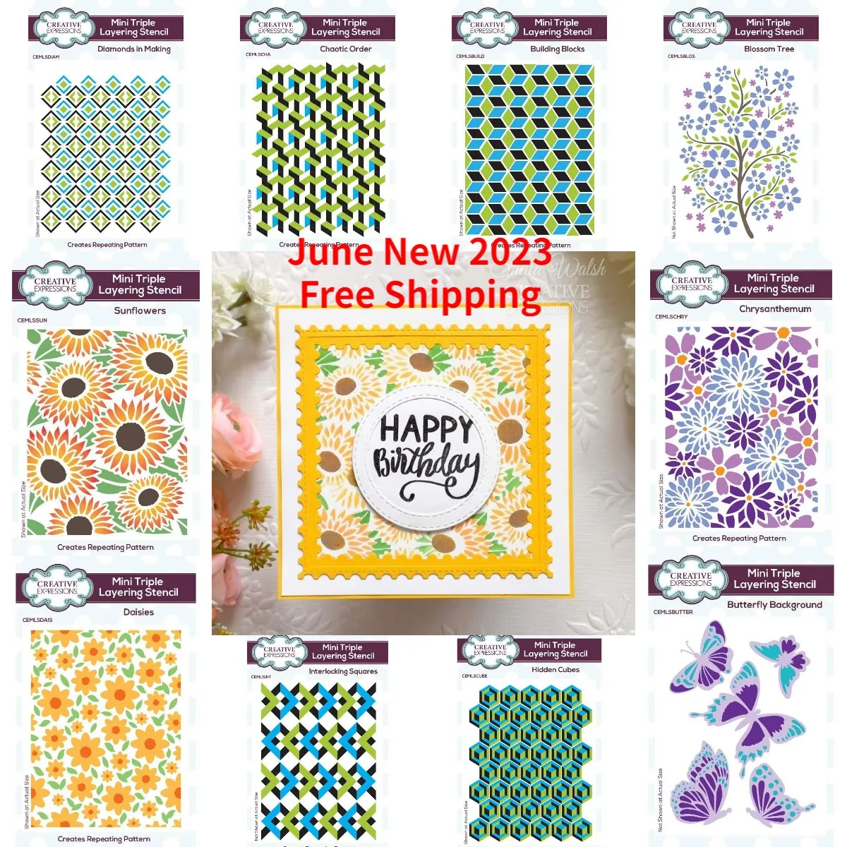 

Подсолнухи, ромашки, хризантемы, новинка 2023, трафарет для «сделай сам», скрапбукинг, ручная работа, фотоальбом, украшение ручной работы