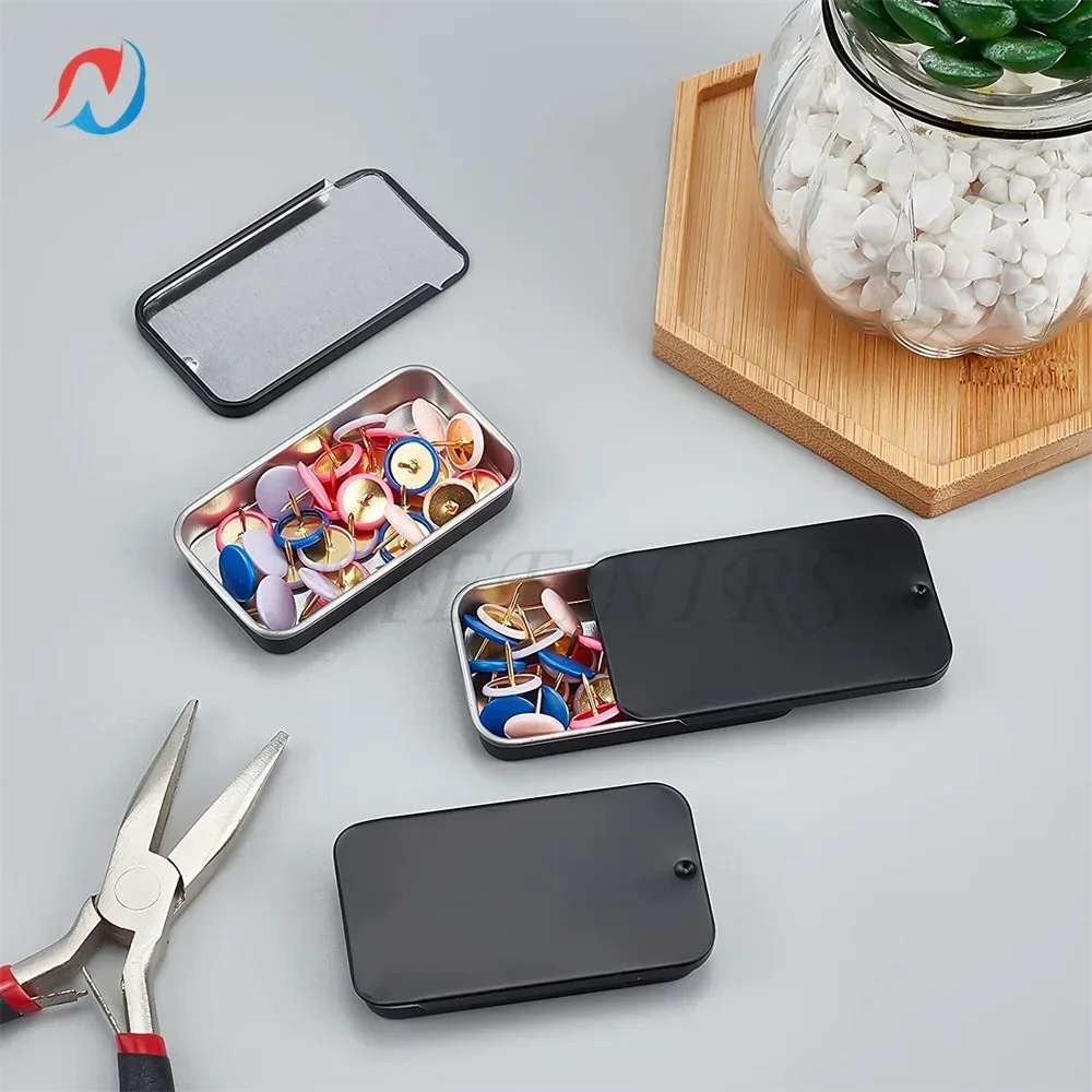 4 Scatoline Metalliche Con Coperchio - Piccole Scatole In Lattina Per Spezie, Cosmetici, Oggettini