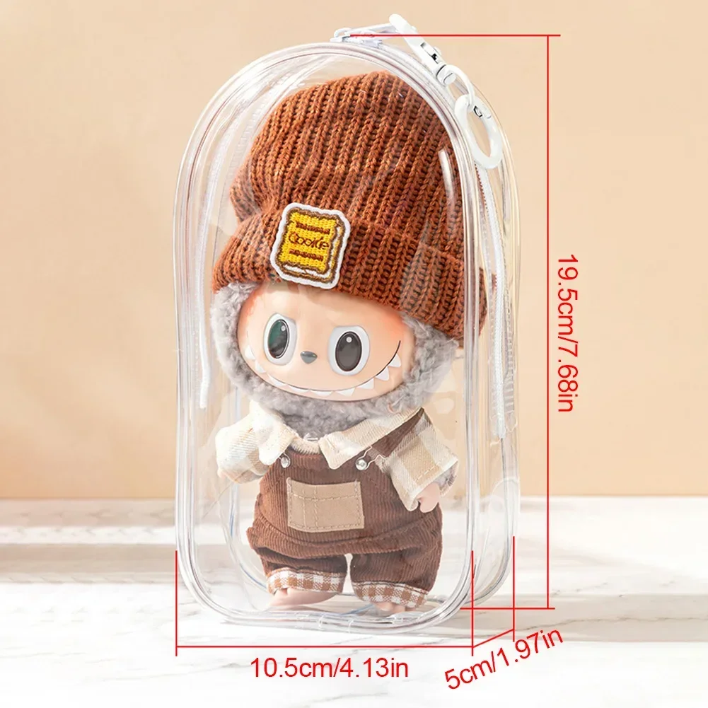 19*10cm Transparent Mystery Box Storage Case Anime Ornaments Organizer Plush Dolls Display Bag Keychain