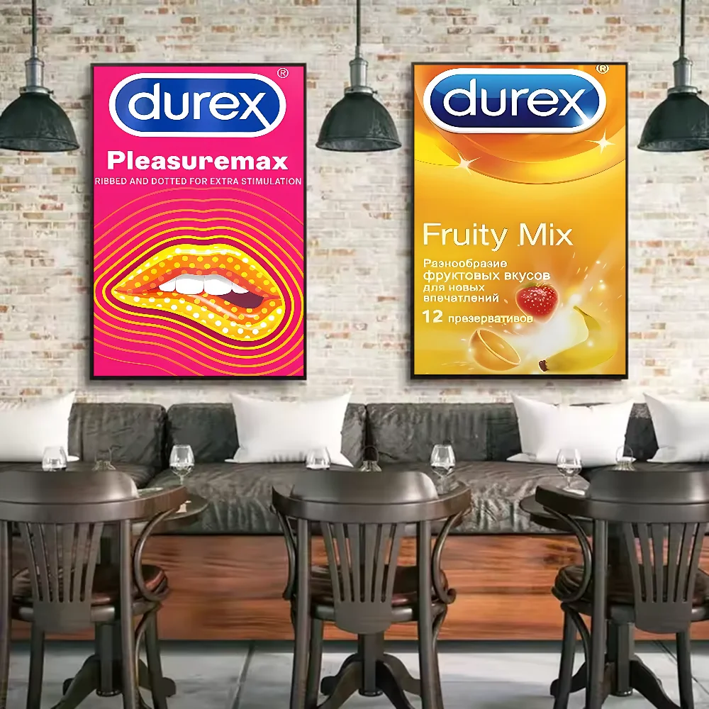 Condom Brand Poster HD Art Sticky Wall Waterproof Home Living Room Bedroom Bar Aesthetic Decoration