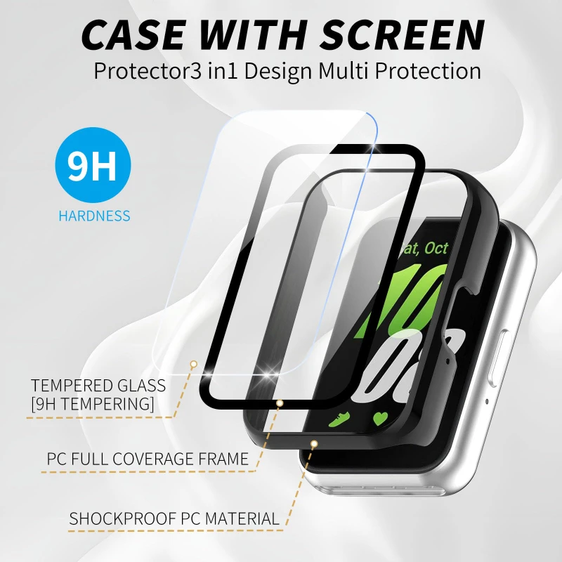 Tempered Glass Screen Protector & Hard PC Protective Bumper