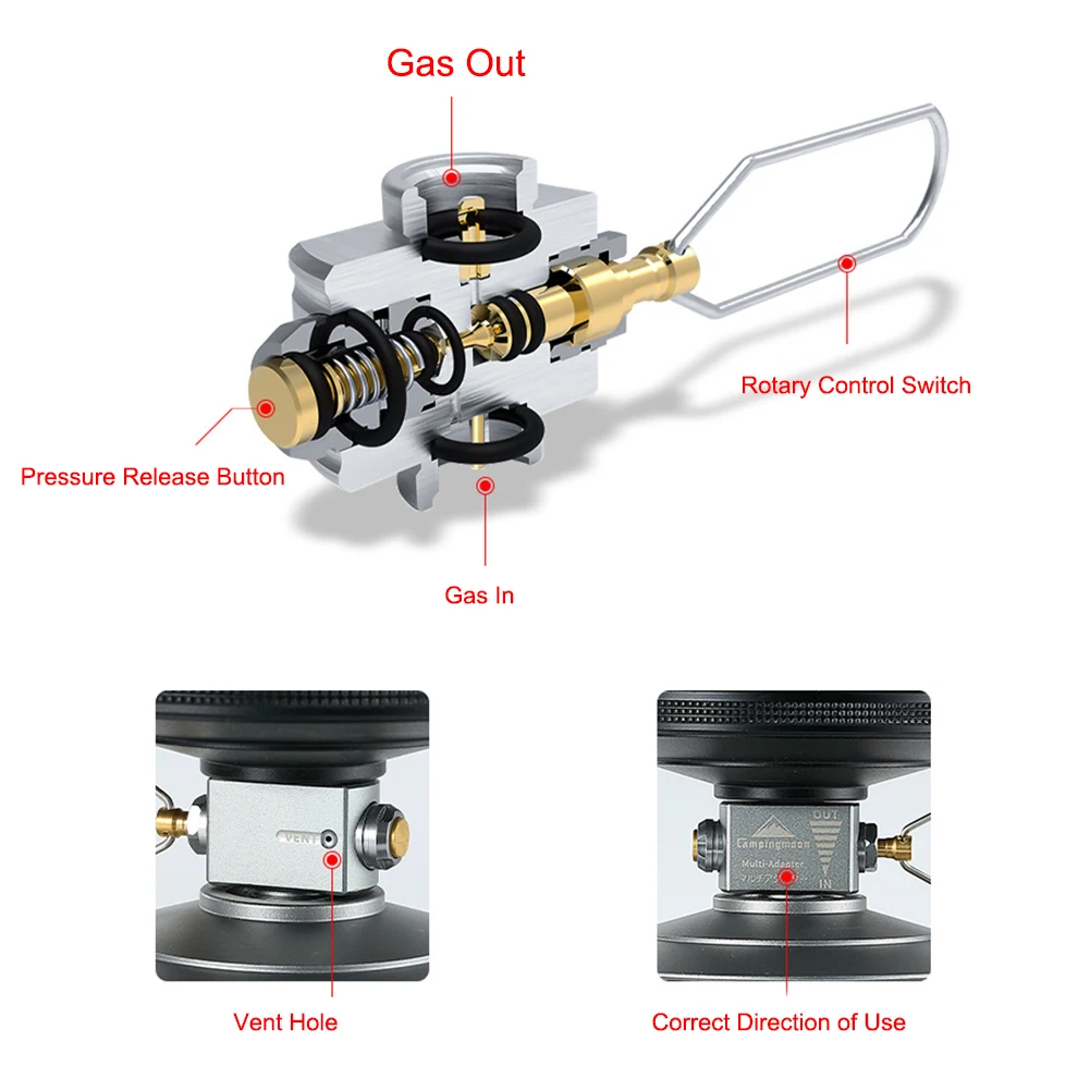Z15 Gas Canister Adapter For-CAMPINGMOON Gas Canister Refill