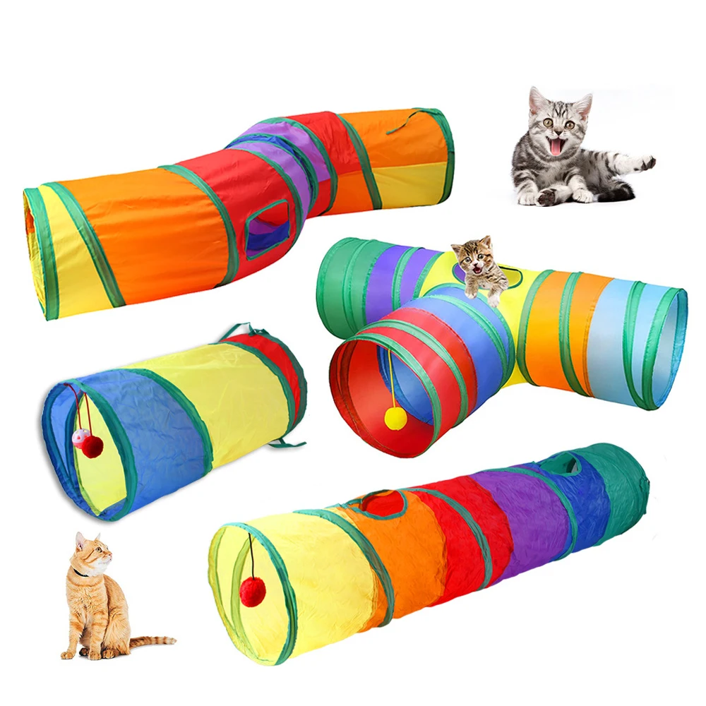 

2/3/4Holes Pet Cat Tunnel Funny Toys for Cats Foldable Tunnel for Cats Interactive Rabbit Kittens Cat Training Toy Pet Products