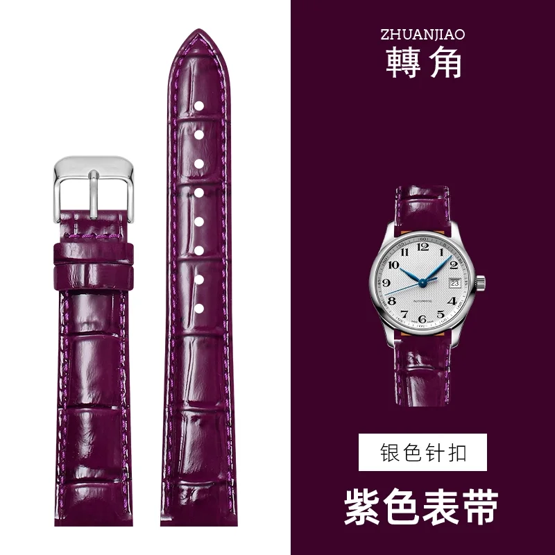 Luxurious Glossy Genuine Leather Watchband – Premium Top Layer Cowhide Strap