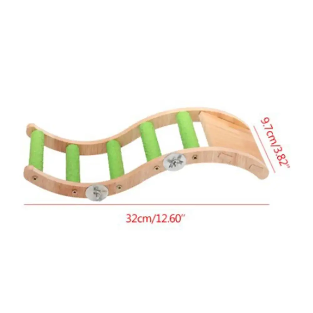 Pet Interactive Parrot Toy Colorful Ladder Wood Birds Ladder for Hamster Cage Funny Grinding Sticks Climbing Toy Bird Accessories bird toys