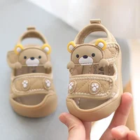 Simple Cute Newborn Baby Toddler Sandals Cartoon Bear Casual Children Sandal Boy Girl Baby Soft Comfortable Kick Resistant Shoes 5