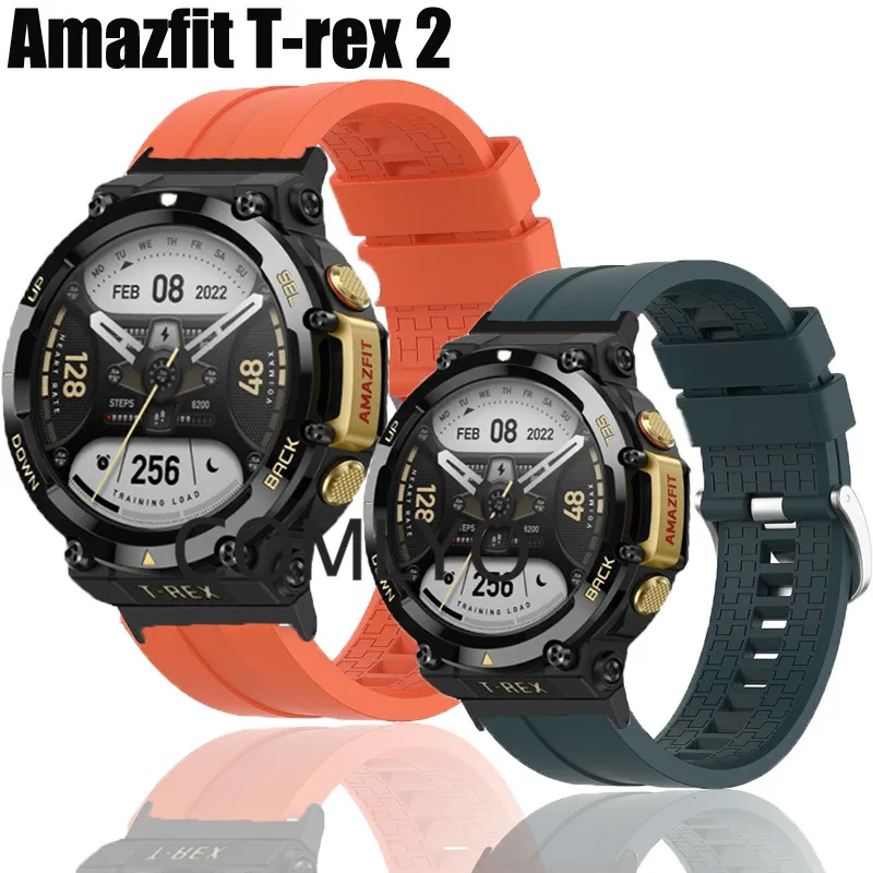  NineHorse Correa de silicona compatible con Amazfit T-Rex Ultra  Watch, correas deportivas, correas ajustables, accesorios para Amazfit T-Rex  2 para hombres y mujeres (5 colores A) : Celulares y Accesorios