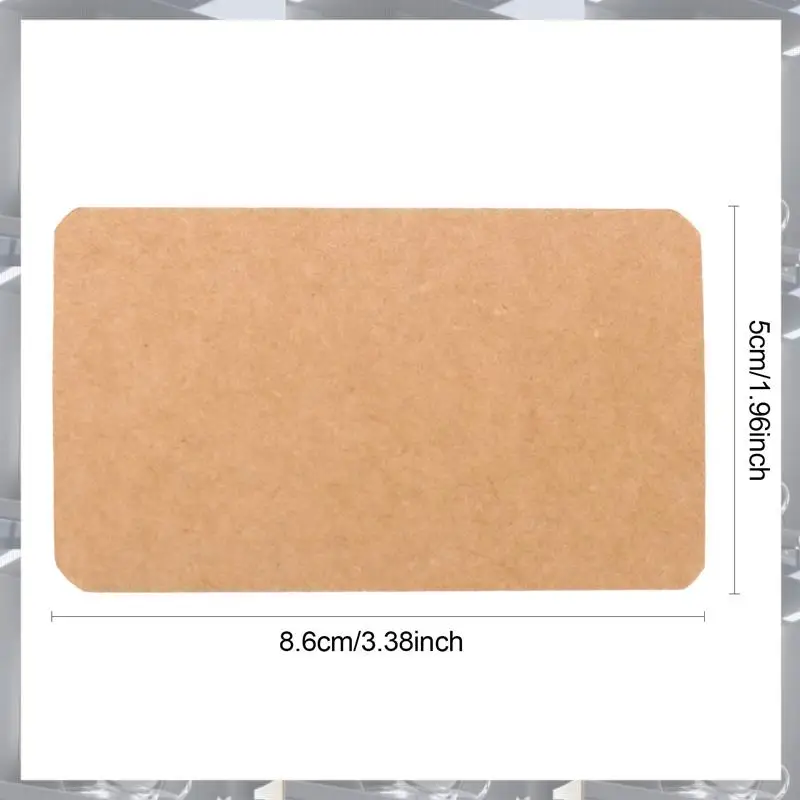 뜨거운 판매-100Pcs 빈 크래프트 종이 명함 단어 카드 메시지 카드 DIY 선물 카드, 100Pcs 빈 크래프트 종이 명함