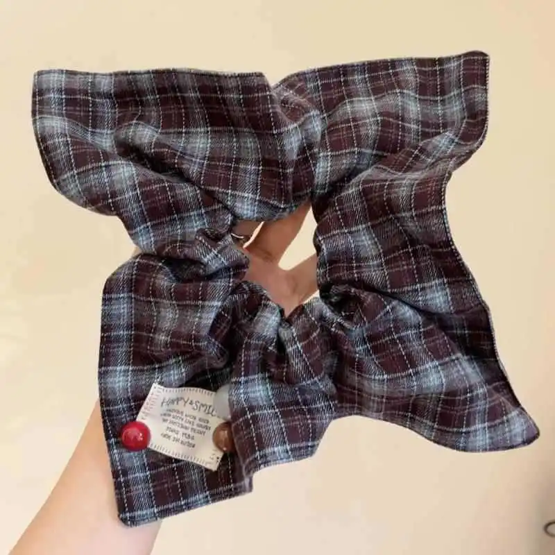 Chic Lace-Trimmed Knitted Hair Ties - Korean Style Retro Accessories