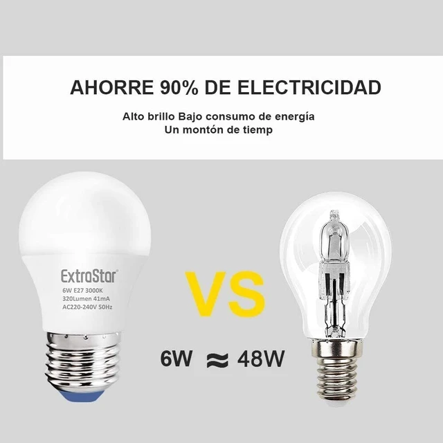 Bombilla LED G45 6W 480LM E27 Luz Fría ELBAT > Iluminacion