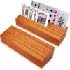 Playing Card Holder for Kids or Elder Hands-Free Wood Holder Racks Tray for Organizing Cards on Game Bridge Card Holders 1